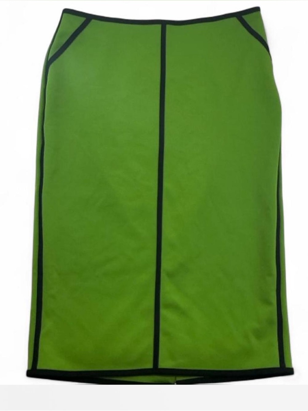 Worthington - 
Green Pencil Skirt with Black Trim